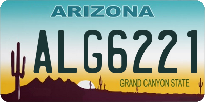 AZ license plate ALG6221