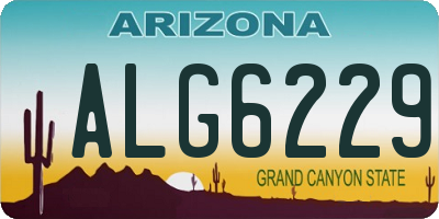 AZ license plate ALG6229