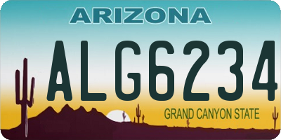 AZ license plate ALG6234