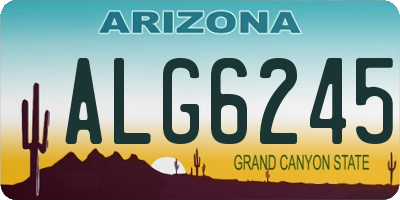 AZ license plate ALG6245