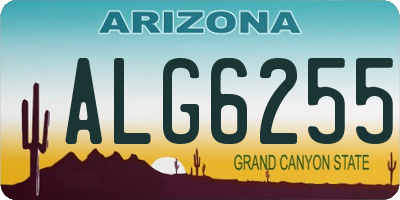 AZ license plate ALG6255