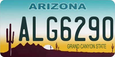 AZ license plate ALG6290