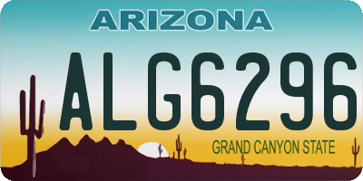 AZ license plate ALG6296