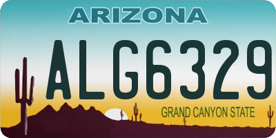 AZ license plate ALG6329
