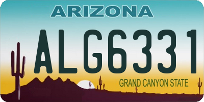 AZ license plate ALG6331