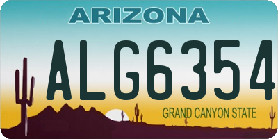 AZ license plate ALG6354