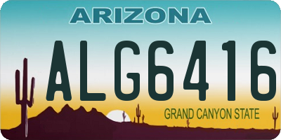 AZ license plate ALG6416