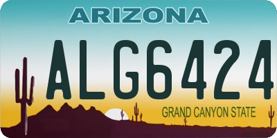AZ license plate ALG6424
