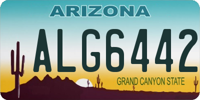 AZ license plate ALG6442