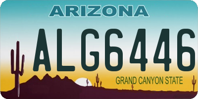 AZ license plate ALG6446
