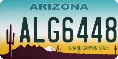 AZ license plate ALG6448
