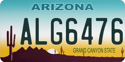 AZ license plate ALG6476