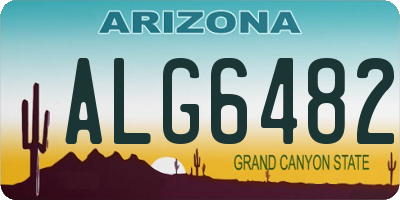 AZ license plate ALG6482