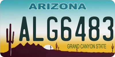 AZ license plate ALG6483