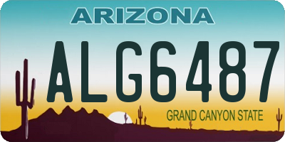 AZ license plate ALG6487