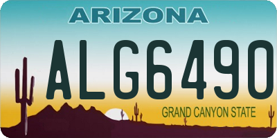 AZ license plate ALG6490