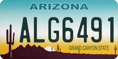 AZ license plate ALG6491