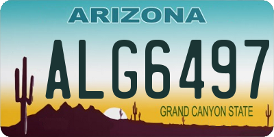 AZ license plate ALG6497