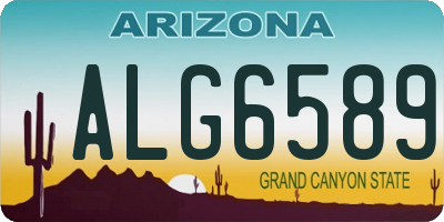 AZ license plate ALG6589