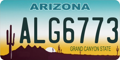 AZ license plate ALG6773