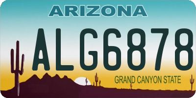 AZ license plate ALG6878