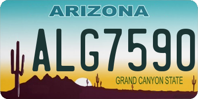 AZ license plate ALG7590
