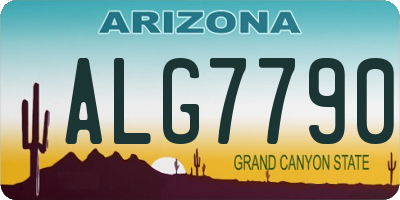 AZ license plate ALG7790