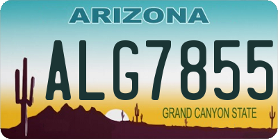 AZ license plate ALG7855