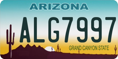AZ license plate ALG7997