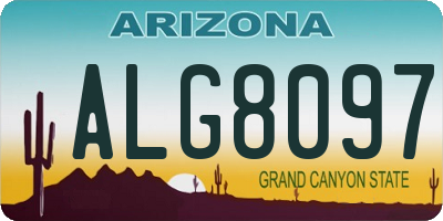 AZ license plate ALG8097