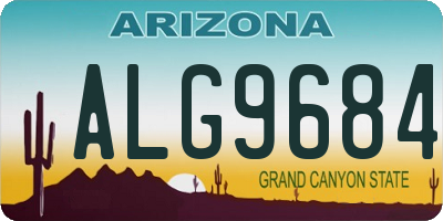 AZ license plate ALG9684