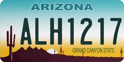 AZ license plate ALH1217