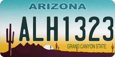 AZ license plate ALH1323