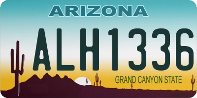 AZ license plate ALH1336