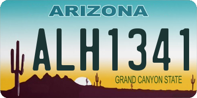 AZ license plate ALH1341