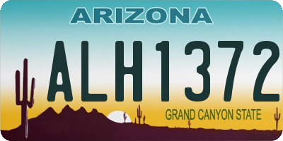 AZ license plate ALH1372