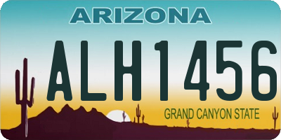AZ license plate ALH1456