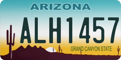AZ license plate ALH1457