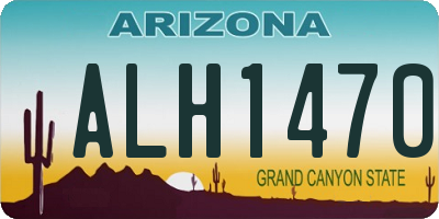 AZ license plate ALH1470