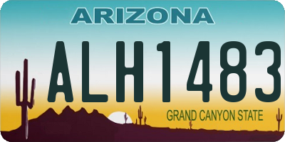 AZ license plate ALH1483