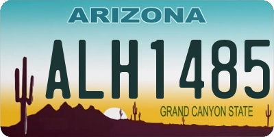 AZ license plate ALH1485