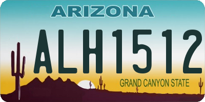 AZ license plate ALH1512