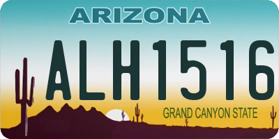 AZ license plate ALH1516