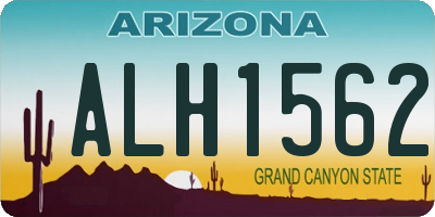 AZ license plate ALH1562