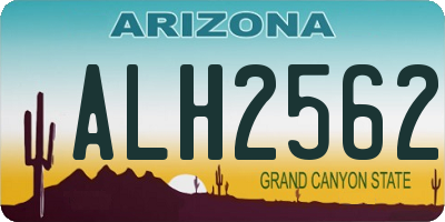 AZ license plate ALH2562