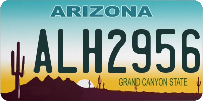 AZ license plate ALH2956