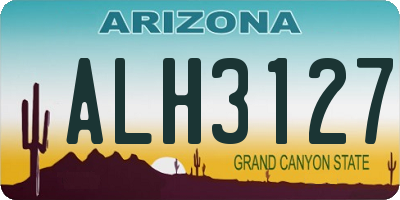 AZ license plate ALH3127