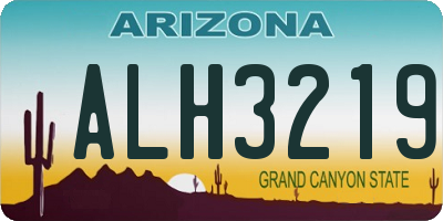 AZ license plate ALH3219