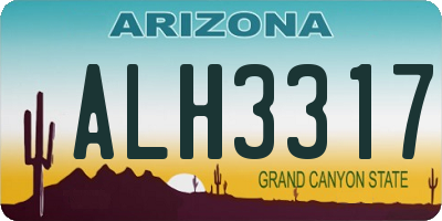 AZ license plate ALH3317