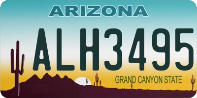 AZ license plate ALH3495